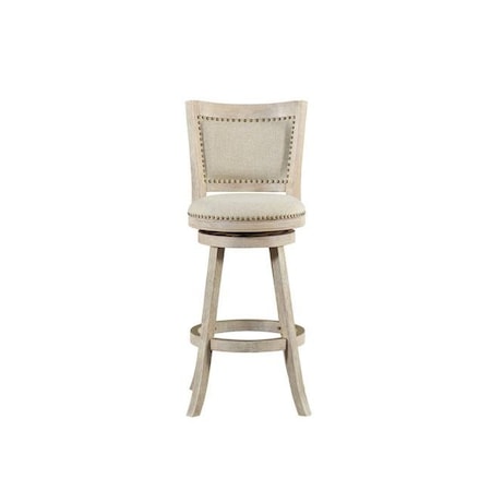 Boraam Boraam 76229 29 in. Melrose Swivel Barstool; Ivory Wire-Brush 76229